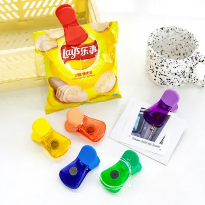 Aesthetic Jelly Magnet Clips Keep Food Fresh & Tidy Your Space Transparent PP Jelly Clips for Kitchen Pantry Office Stationery