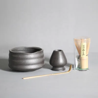 Bambou Matcha Tools Accessories Bamboo Wisk Ceramic Bowl Chashaku Custom Box Matcha Starter Kit