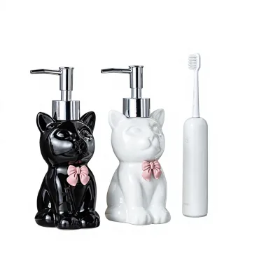 For Cross-Border Creative Cat-shaped Bow-shaped Lotion Bottle Hand Sanitizer Dispenser Pump Shower Gel Bathroom Supplies