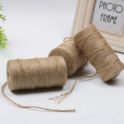 Factory Wholesale Packaging Sisal Rope 1.5mm 200m/roll Sisal Twine Twisted Jute Sisal Yarn Hemp Rope
