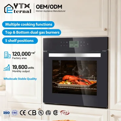 Class a Energy Efficiency  6 Cooking Modes Touch Control Household 64L Built-in Full Gas Oven
