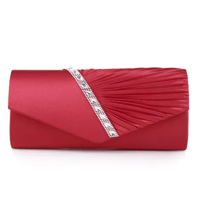 Fashion Women's Evening Bags Handbag for Elegant Women Lady New Style Satin Crystal Clutch Evening Clutch Bags