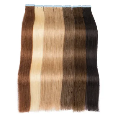 Wholesale Factory Direct Double Drawn Tape in Hair Extensions 613 Platinum Blonde 20 22 24 26 Inch Remy Bulk Supply Grade