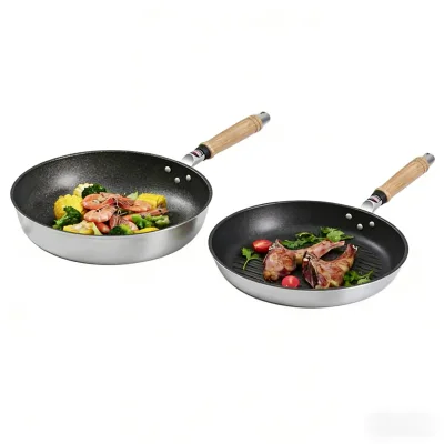 Home Non-Stick Wok | Aluminum Alloy & Maifan Stone Coating Ceramic Non-Stick Induction & Gas Cooker Compatible 24-28cm Sizes