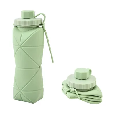 Silicone Folding Bottle - Adult Portable Reusable Plastic Cup - Outdoor Travel Fitness Water Bottle - Power Drinking Water