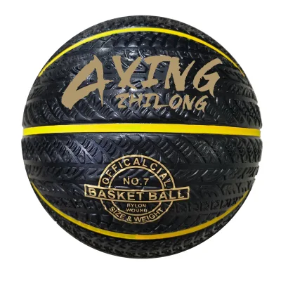 Custom Logo&color Tire Grain Surface Size 7 Rubber Basketball Channel for Training Outdoor Indoor 600-650g Heat Transfer