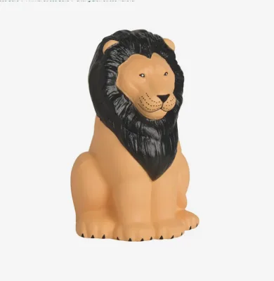 Custom Logo Printed Sitting Lion Stress Reliever Squeeze Toy Promotional Gift for Office Desk Decor Corporate Event Giveaway