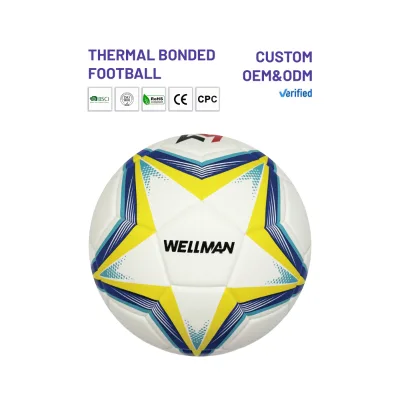 High Quality Custom PU Leather Thermal Bonded Eco-Friendly Durable Football Official Size 5 Sports Training Direct