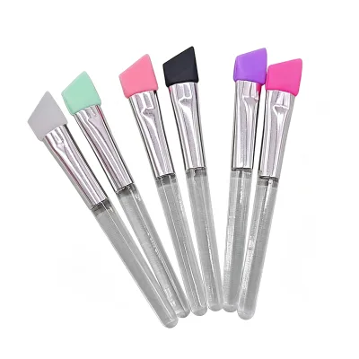 Custom logo Silicone Facial Cleansing Brush Single Silicone Face Mask Brush Cosmetic Tools New Design Mud Mask Applicator Brush