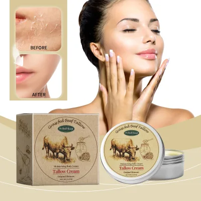 Skin Care Grass Fed Beef Tallow Lotion Whipped Body Butter Sensitive Skin Moisturizing Natural Face Body Beef Tallow Cream