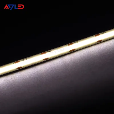 Bright 480 COB LEDs/M DC12V/24V LED Ribbon Light 8mm Width Reel Packaging Remote Control 3-Year Warranty for Furniture Cabinet