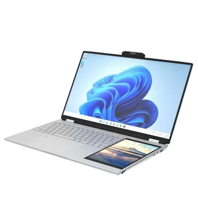 Hot Selling Core N100 Laptop 15.6inch + 7 Inch TP Touch Dual Screen RAM 16GB SSD 128GB 256GB 512GB 1TB for Personal Business