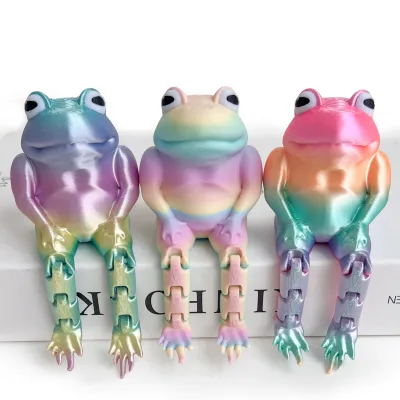 3D Printing Sitting Simulation Frog Animal Model Children's Decompression Toys Interesting Funny Creative Model Ornaments Made