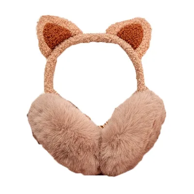 Custom Cute Faux Fur Fleece Fluffy Folding Ear Muffs Noise Cancelling Baby Warm Winter Protective 100% Polyester Earmuffs
