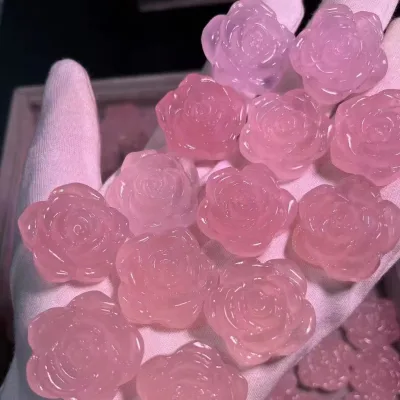High-quality Natural Crystal Mozambique pink Crystal Rose