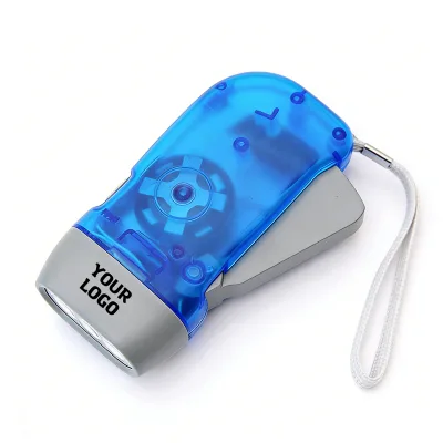 YS5176 3 LED Hand Pressing Dynamo Flashlight Crank Power Wind up Torch Light Camp Lamp Dynamo Lamp