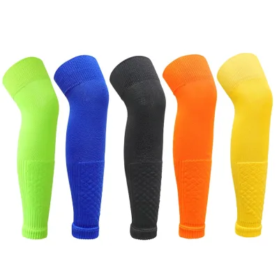Men's Elastic Soccer Shin Guard Calf Socks Long Sleeve Training Compression Leg Warmers Adult Leg Support Sports Protection