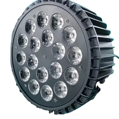 18pcs 4-in-1 10W DMX512 Control RGBW LED Spotlights Par Light with IP33 Rating for Nightclubs & Warehouses E27 Bulb Base