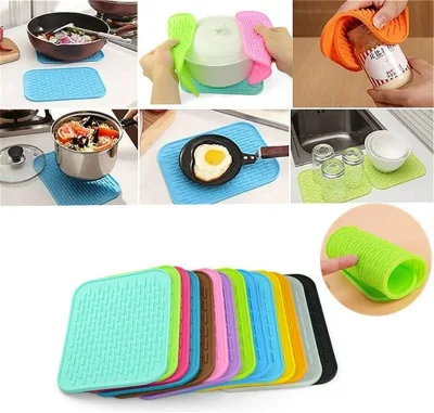 Wholesale Price Kitchen Non Slip Heat Resistant Insulation Silicone Cup Mats Hot Pot Pads Mat