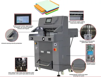 Hydraulic Compatible with Computerized PLC Delta/Schneider High Productivity Heavy Duty Paper Cutting Machine for A4