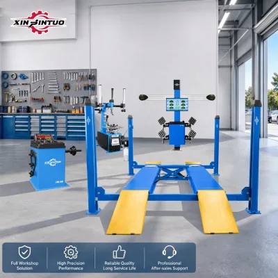 Xinjintuo Fleet Tyre Service Equipment Commercial Vehicle Workshop 3D Aligner Balancer Changer Lift Heavy Duty Solution CE ISO