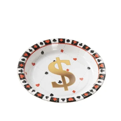 Top Fashion Cake Customizable Disposable Paper Plates 7 Inch