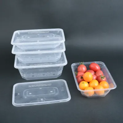 LANKE Good Quality Korea Style Disposable Plastic Rectangle Lunch Box Microwavable Disposable Take Out Container