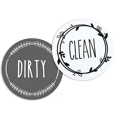 Maglory  Hot Dishwasher Magnet Clean Dirty Sign Indicator Double Sided Dishwasher Fridge Magnet Plate for Kitchen Organize