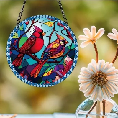 Handcrafted Modern Acrylic Hummingbird-shaped Suncatcher Fills Your Home with Dreamy Light and Shadow