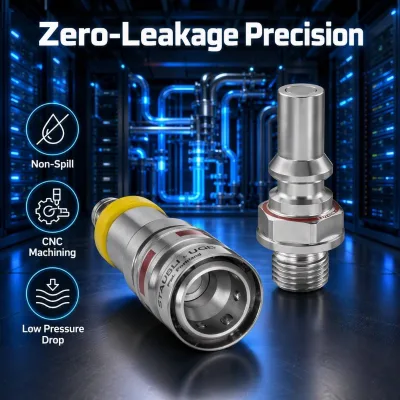 UQD02/UQD04 Liquid-Cooled Hydraulic Quick-Connect Couplings Made of 316 Stainless Steel Made in China