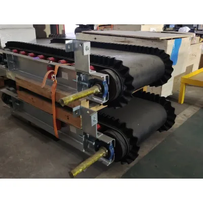 Industrial Mobile Belt Conveyor System Table Top Automated Climbing PVC Cleated Engine Gear Bearing-Universal Aggregate Sale