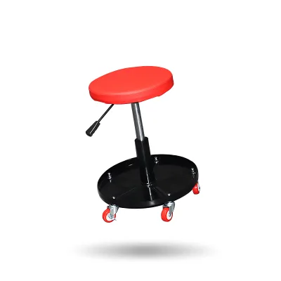 Factory Direct Sales Adjustable Rolling Pneumatic Mechanic Stool Garage Shop Stool Wheels With Tool Tray