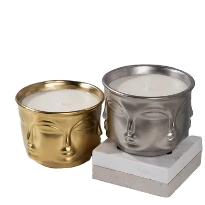 Big Buddha Face Ceramic Cup with Three-Core Soybean Aromatherapy Candle for New Year Birthdays Mother's Day Essential Oil Plant