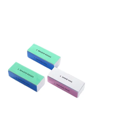 Professional Salon-grade 4-piece Set of Nail Art Manicure Sponge Files, Reusable Sponge Files, Durable Sponge Buffer Blocks