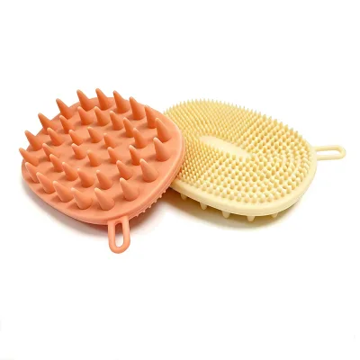 CHINFAI High Quality Silicone Shampoo Brush with Soft Handle Cleaning Tool for Wet Dry Use Gentle Personal Care