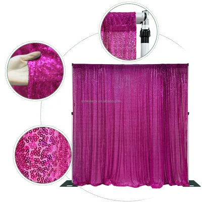 ANNIELU Modern Luxury Sequin Mesh Backdrop Curtains for Wedding Decorations-Wholesale & Fast Delivery Elegant Fabric