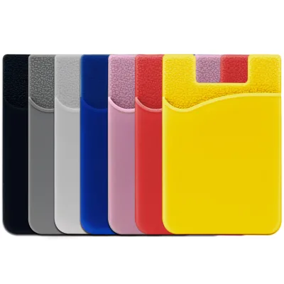 Custom Logo Silicone Self-Adhesive Phone Card Holder Reusable Sticky Back Sticker for Credit Cards ID Promotional Business Gift