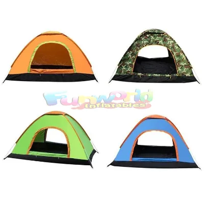 Instant portable waterproof beach travel 3-4 person custom tenda automatic clamping tent wholesale family outdoor camping tent