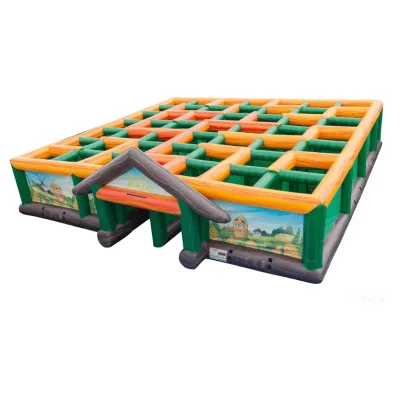 Commercial Grade Inflatable Corn Maze Obstacle Course Themed Inflatable Maze for Fall Festival & Event Rental