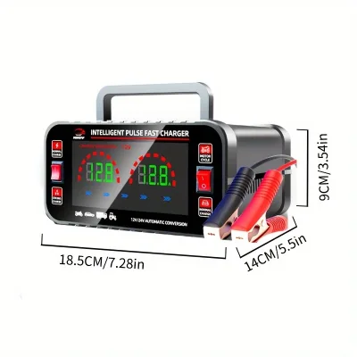 Fully Automatic Intelligent Pulse Repair 12V/24V Battery Charger for Motorcycle Car Truck