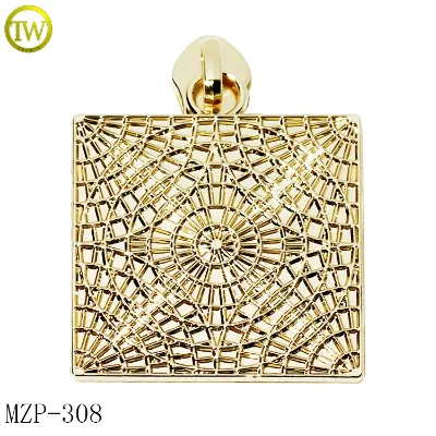 Handbags Metal logo Blanks Zipper Puller Garment Decorative Nylon Head Plastic Non Lock Slider Puller Tab for Backpack