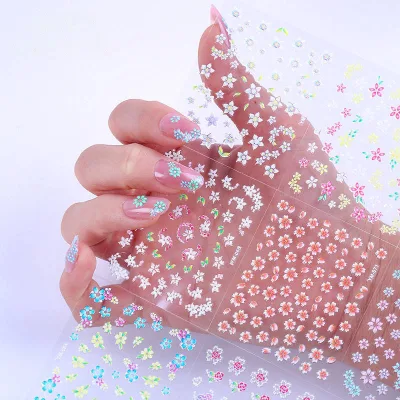 20pcs/Set 3D Nail Sticker Adhesive Stripe DIY Flower Nail Sticker Nail Jewelry Accessories