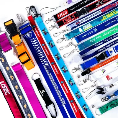 Polyester Lanyard Full Color Cheapest Lanyard With Id Holder & Card, Completely Customize Your Own Key Lanyard