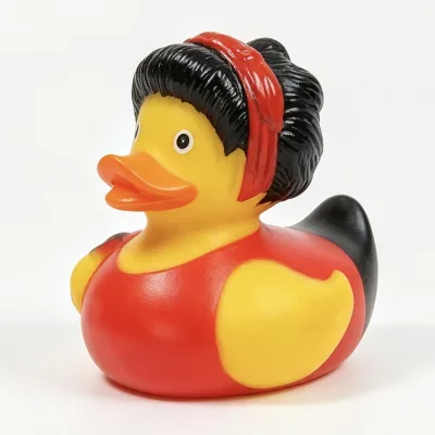 Fashion Lady Promotional Eco-friendly Plastic Duck Squeaky Bath Toys Retro Hairstyle Ballerina Duck Doll Kids Adults Decor Gift