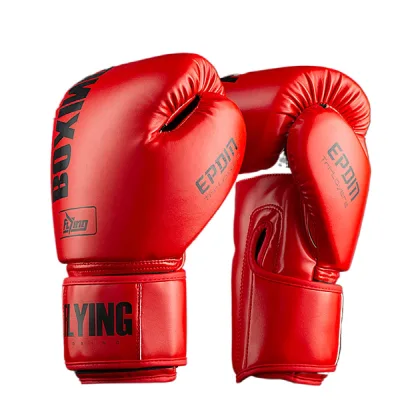 Hot Selling Good Quality Red PU Leather Thailand Glove 12oz 14oz Boxing Gloves