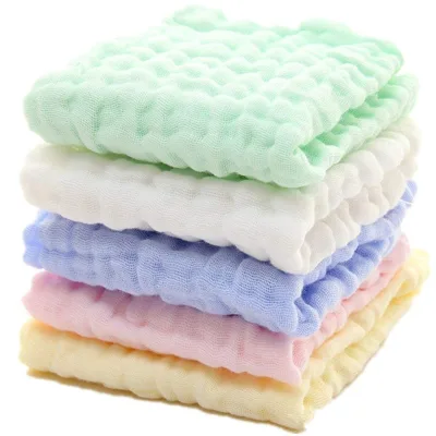 Baby Muslin Washcloths Soft Newborn Baby Face Towel for Sensitive Skin- Baby Registry As Shower Gift 10 Pack 10x10 Inches