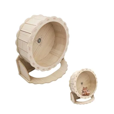 Hamster Wheel 1 Piece of Hamster Wooden Exercise Wheel Small Animal Toy Walking Bike Wooden Leaf Wheel Wooden Exercise