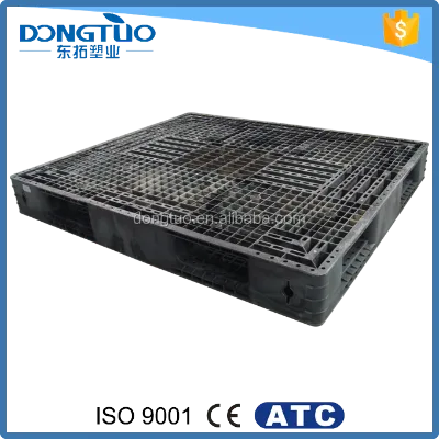 DONGTUO Euro Pallet Industrial Plastic Pallet HDPE Double Faced Model DWS-Y1111 4-Way Entry 1.0t Load Capacity