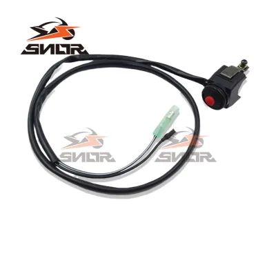 Snor Universal Motorcycle Kill Stop Switch Red Push Button Horn Starter Dirt Bike ATV UTV Dual Sport Handlebar Mounted Bars
