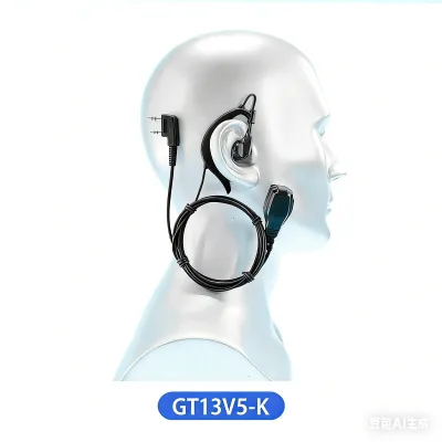 GT13V5-K Compatible G-hook Earpiece Two Way Radio Headset for Baofeng Kenwood Icom Yaesu